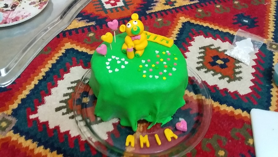 کیک فوندانتی تولد همسرم