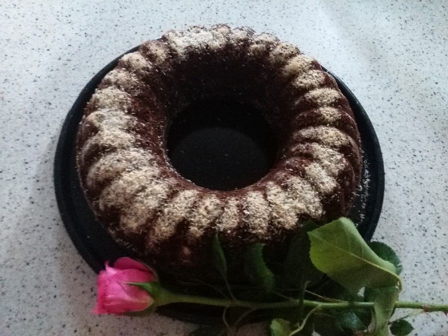 عکس کیک شکلاتی نارگیلی