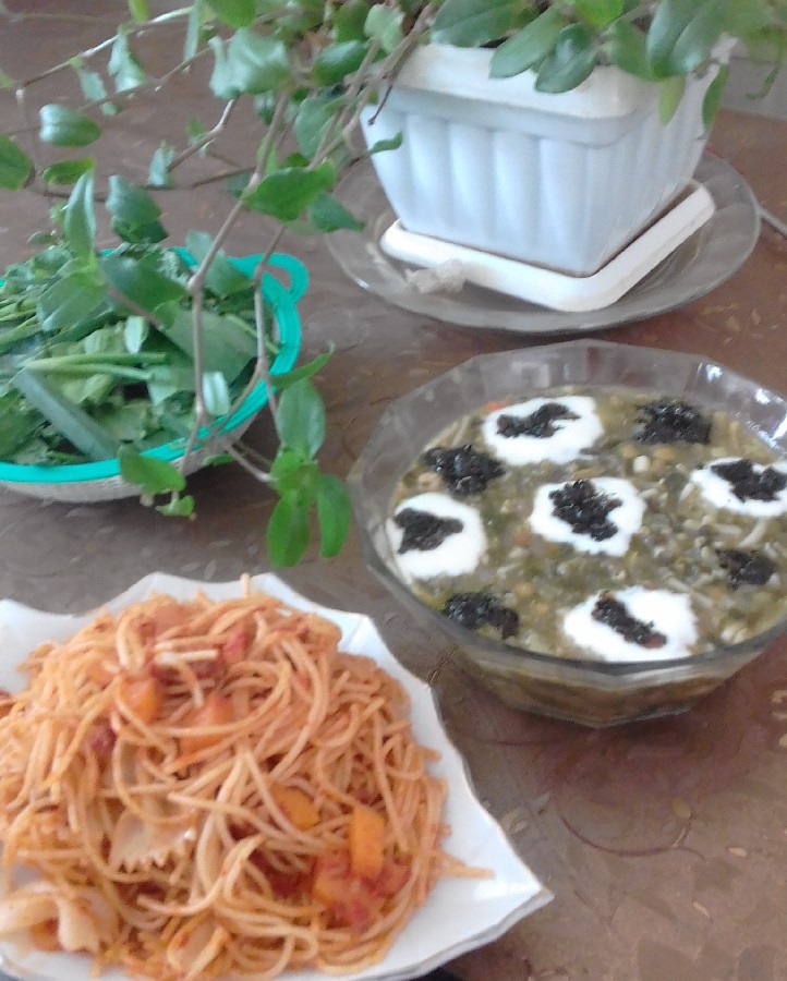 عکس آش رشته وماکارانی شام امشب جاتون خالی