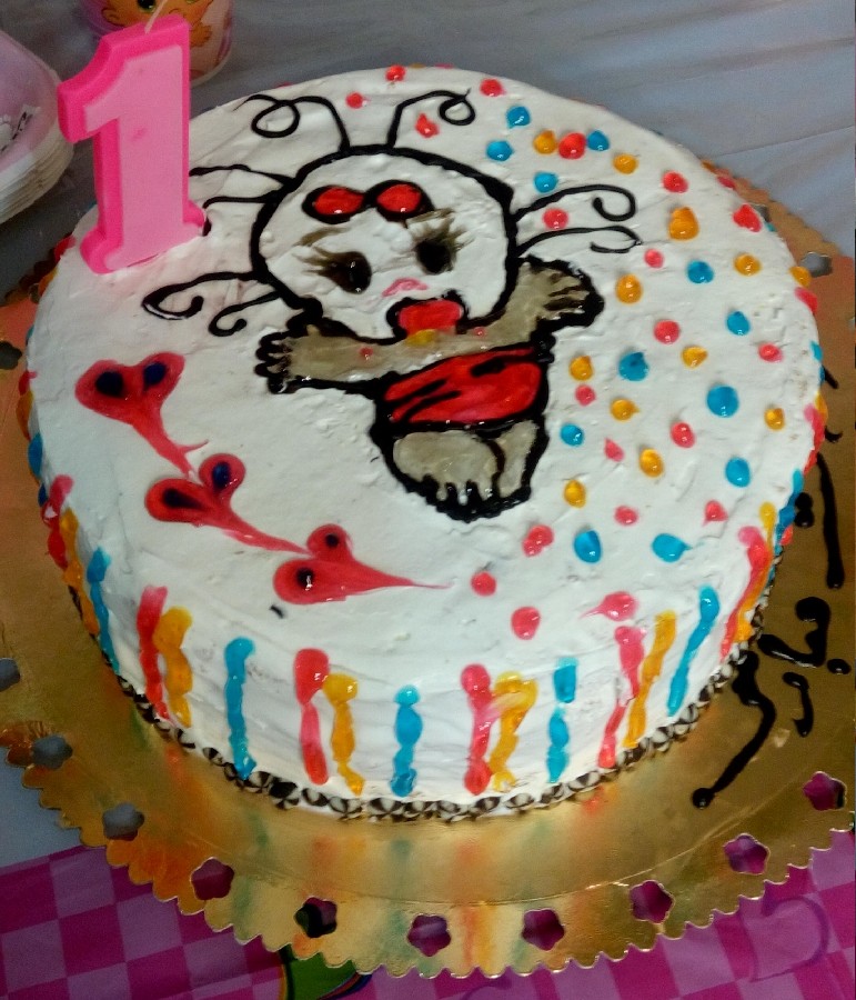 کیک تولد یک سالگی دخترم