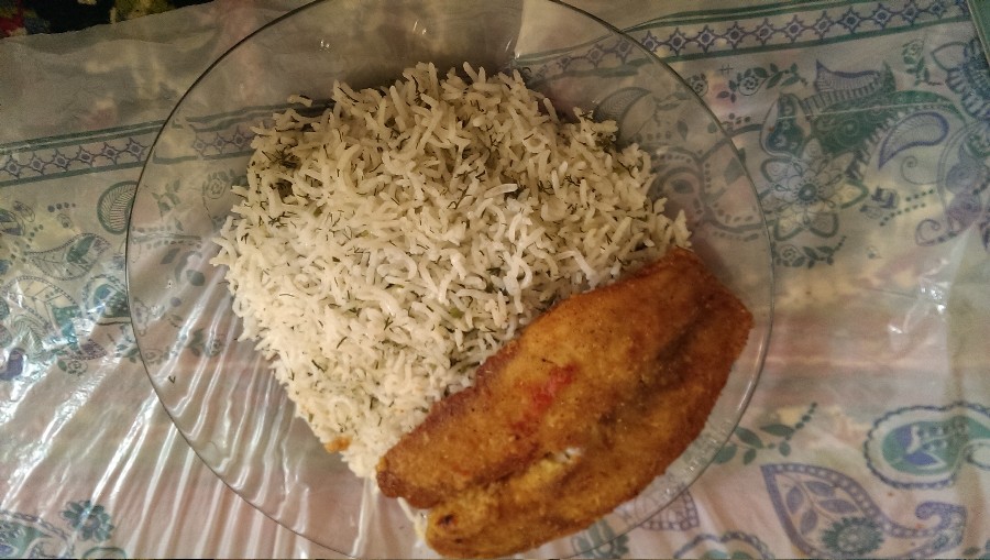 سبزی پلو با ماهی