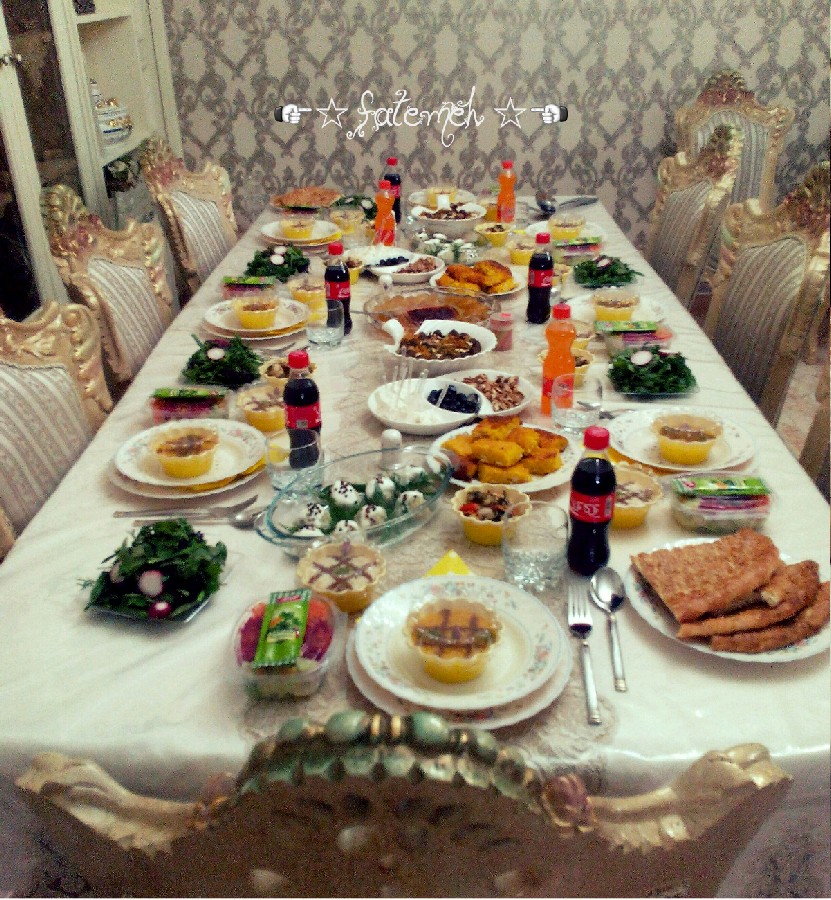 عکس # میز مهمون # افطاری #