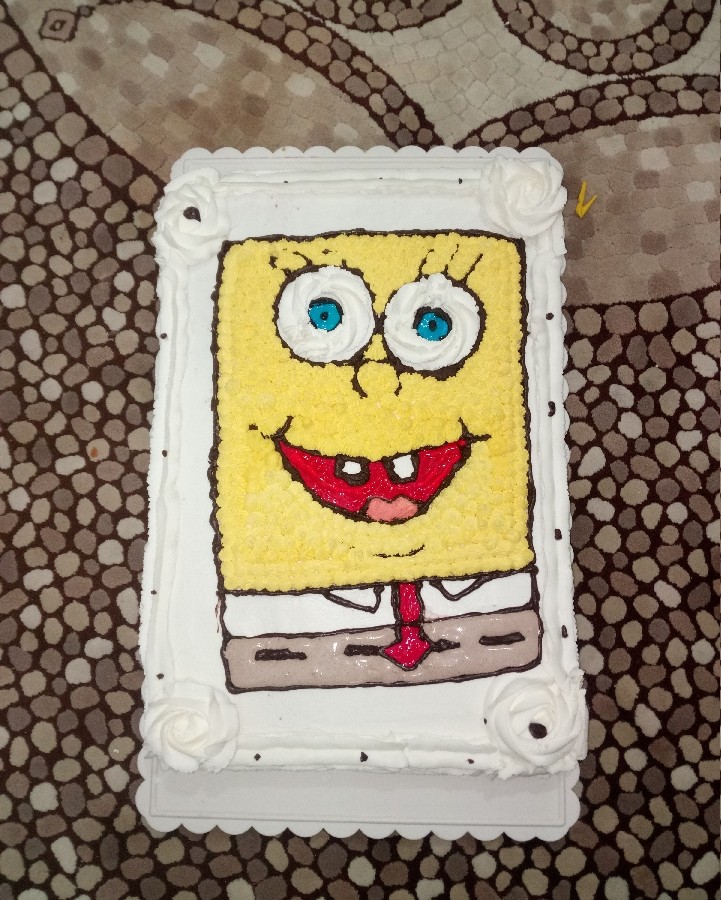 اینم کیک برای تولد پسرم درست کردم 