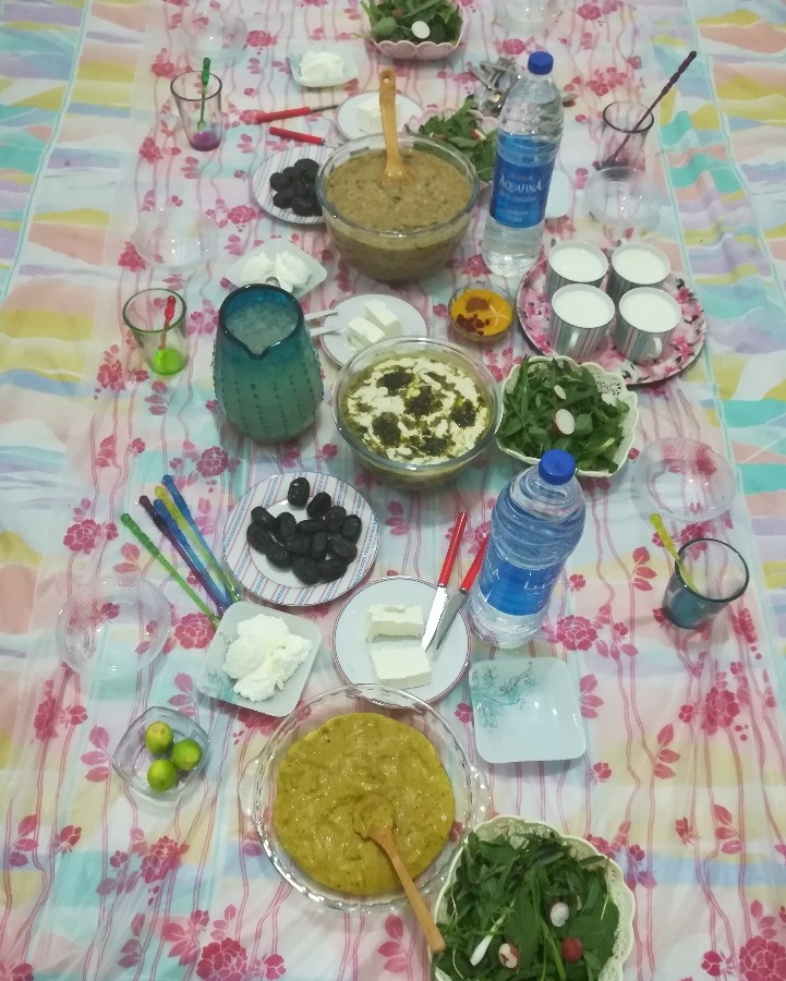 عکس مهمانی افطاری من برای خانواده مامانم اینا