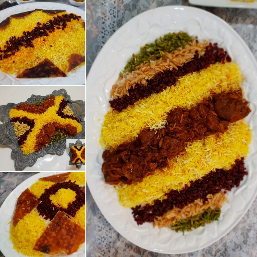 عکس برنج زعفرانی با دستور پخت 