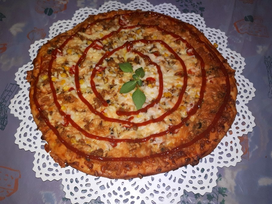 عکس پیتزای گوشت