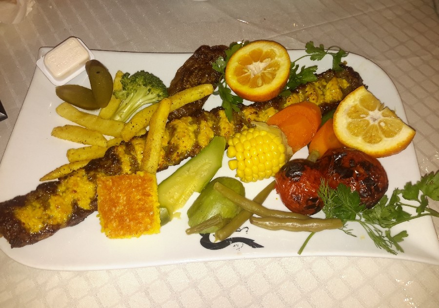 کباب نگینی با دورچین