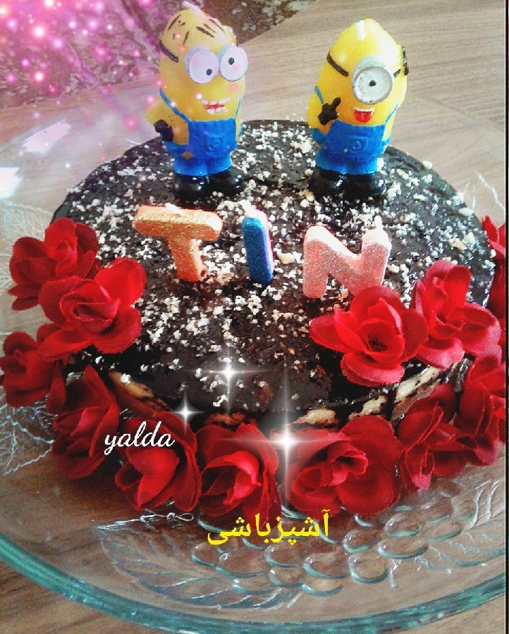 عکس کیک مغز دارقابلمه ای بامغزکاکائووگردو