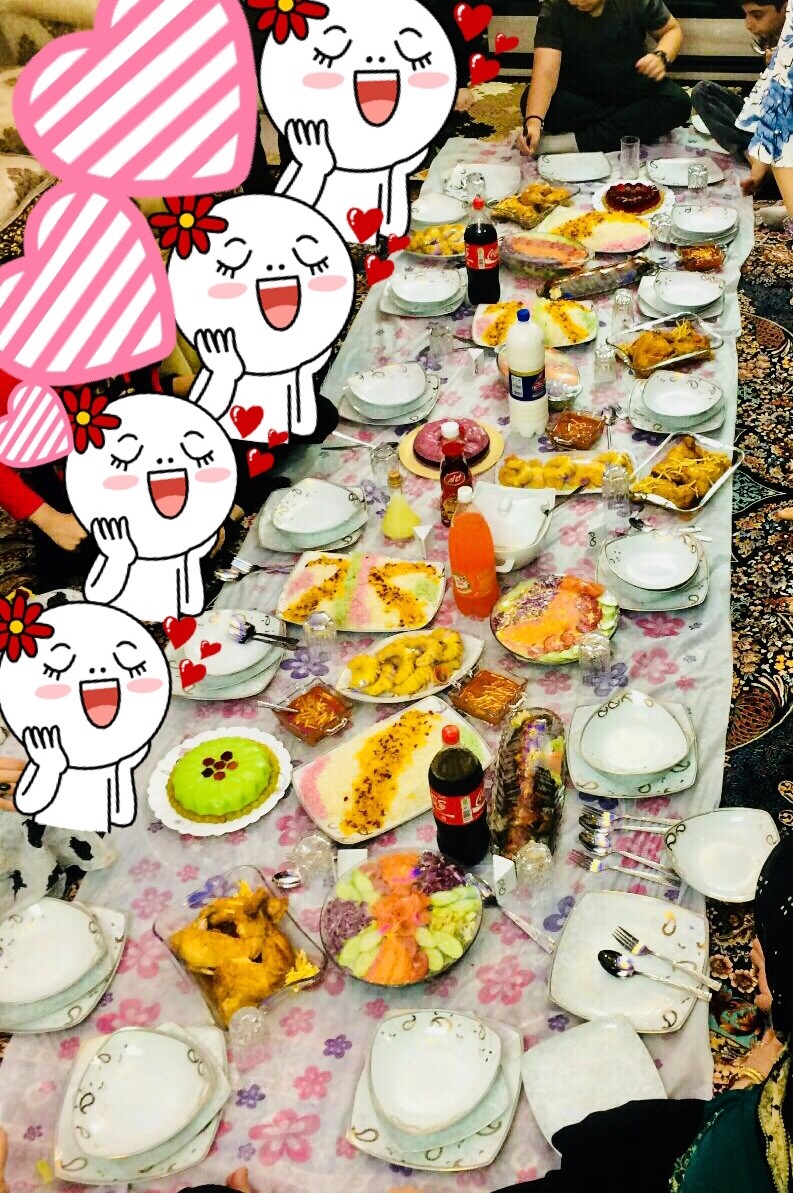 ادامه ی سفره ی من برای خونواده عزیزشوهرگلم