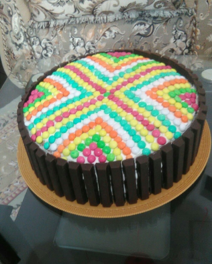 کیک خودم پز واسه تولد دختر خاله 