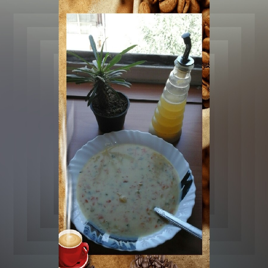 سوپ جو با شیر