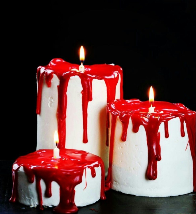 عکس کیک بشکل شمع