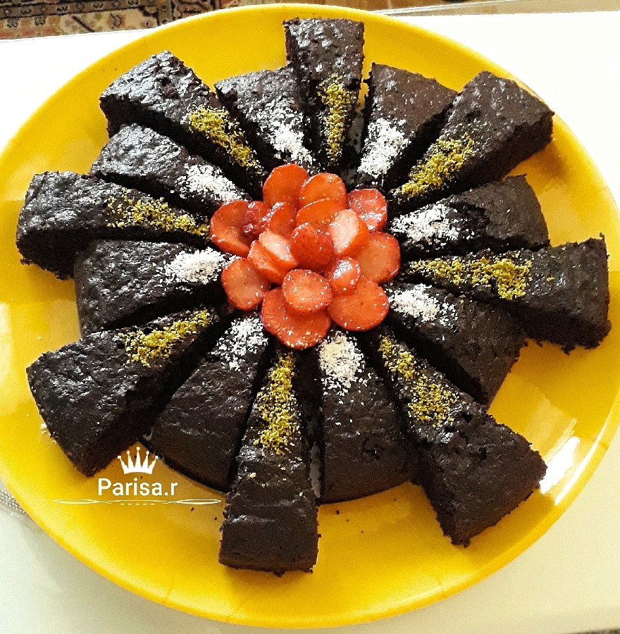 عکس کیک نارگیلی شکلاتی