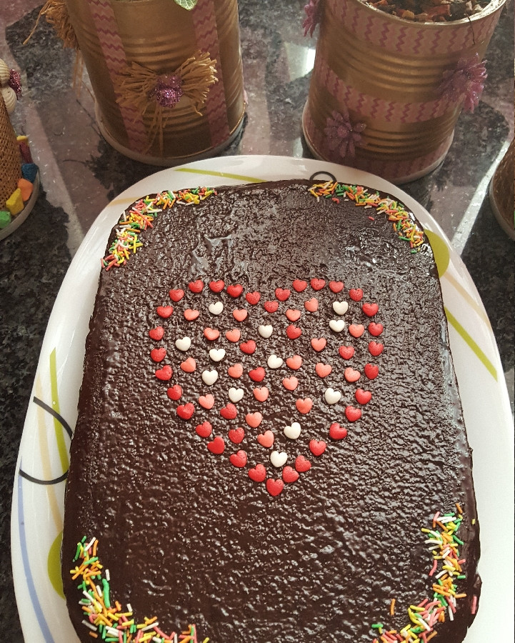 کیک زبرا با رویه شکلات
