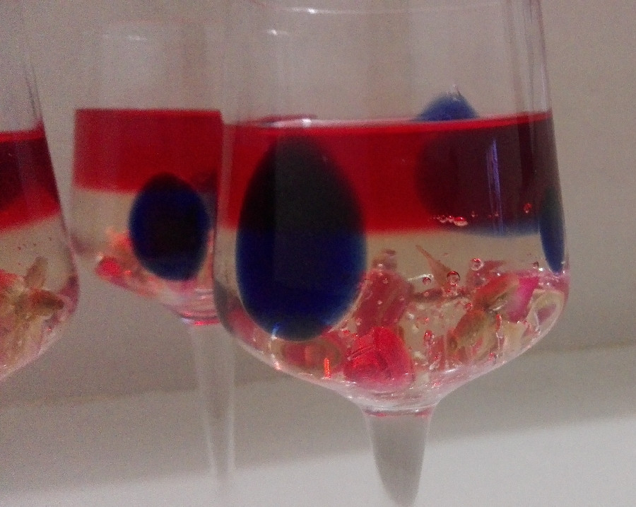 عکس ژله دو رنگ و ژله حبابی