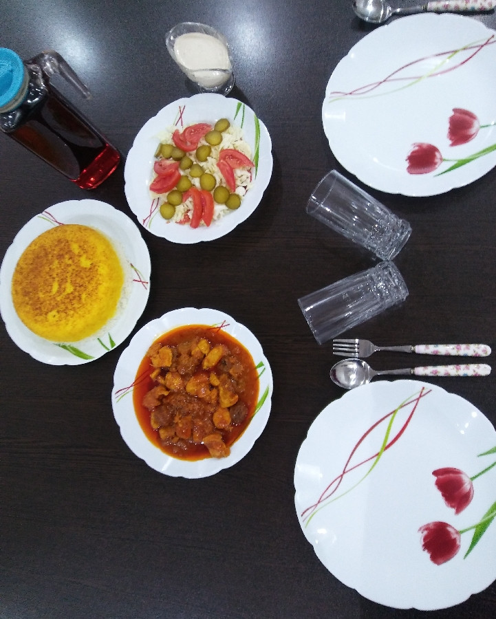 عکس خورش الو بامرغ