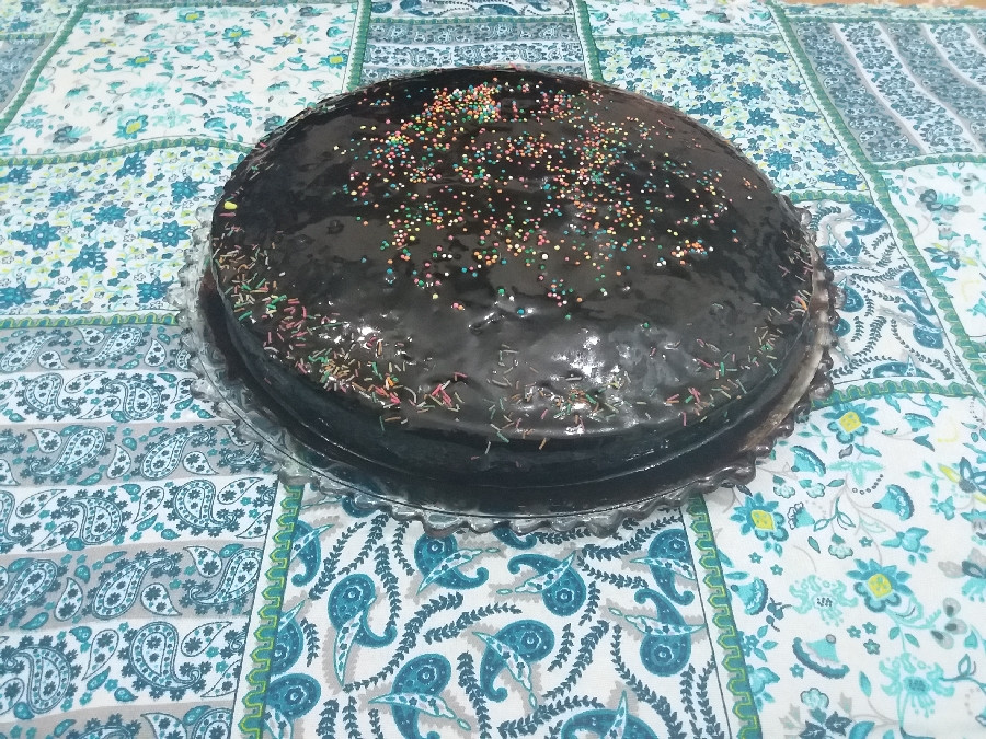 عکس کیک خیس شکلاتی من برای اولین بار