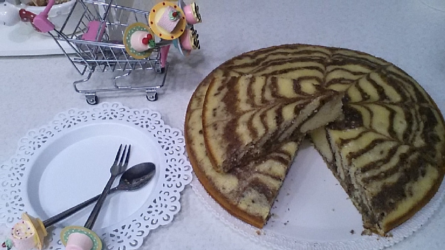 کیک زبرا (دورنگ)