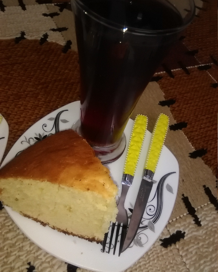 کیک عصرونه شربت البالو