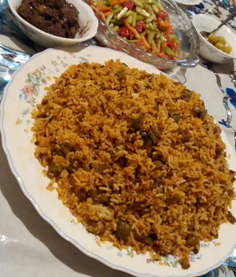 عکس پلو لوبیا