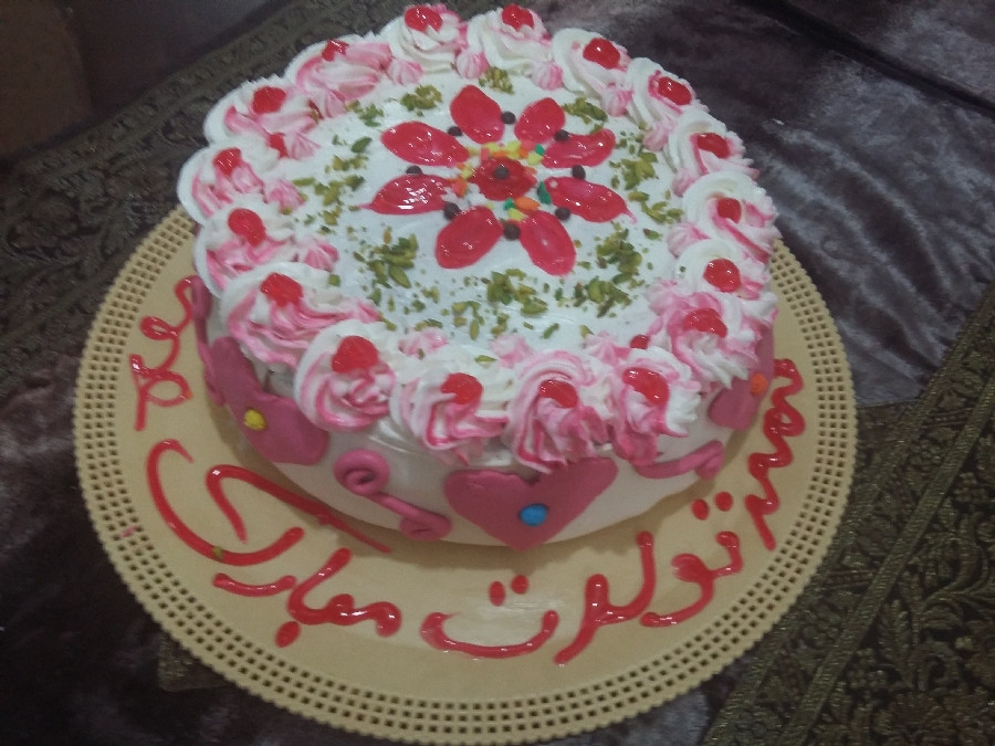 عکس اینم کیک من برا تولد شوهر عزیزم?