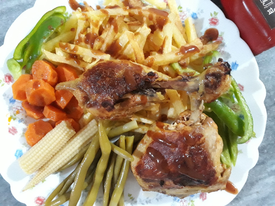 مرغ سرخ کرده شام دیشب منوهمسری