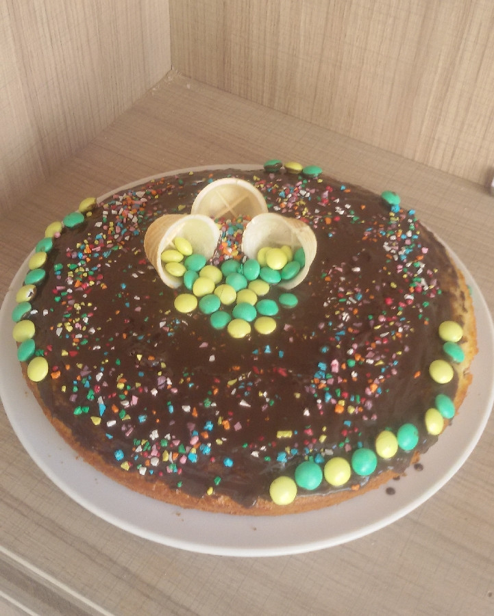 کیک شکلاتی برای تولد خواهری