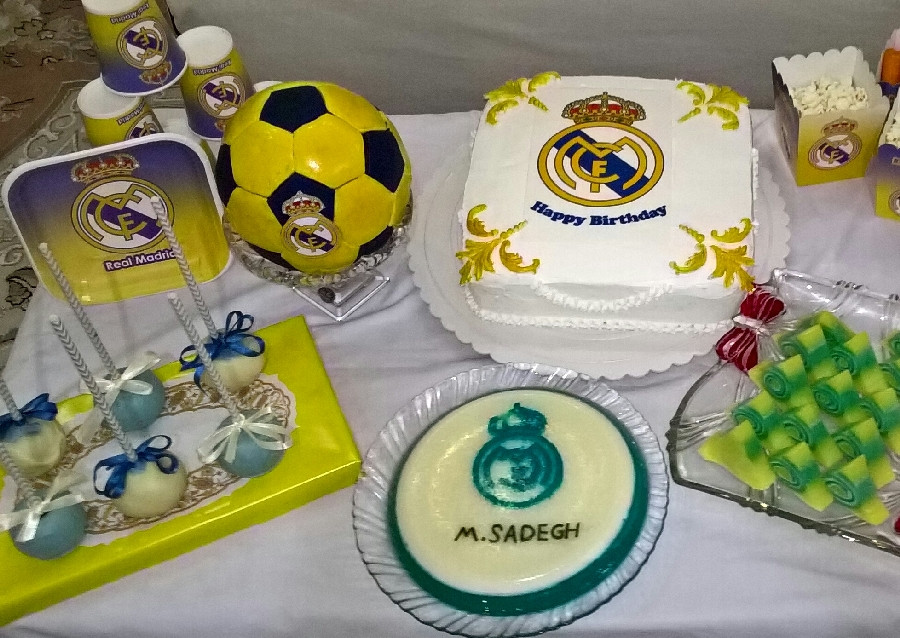 عکس کیک تولد تم رئال مادرید

