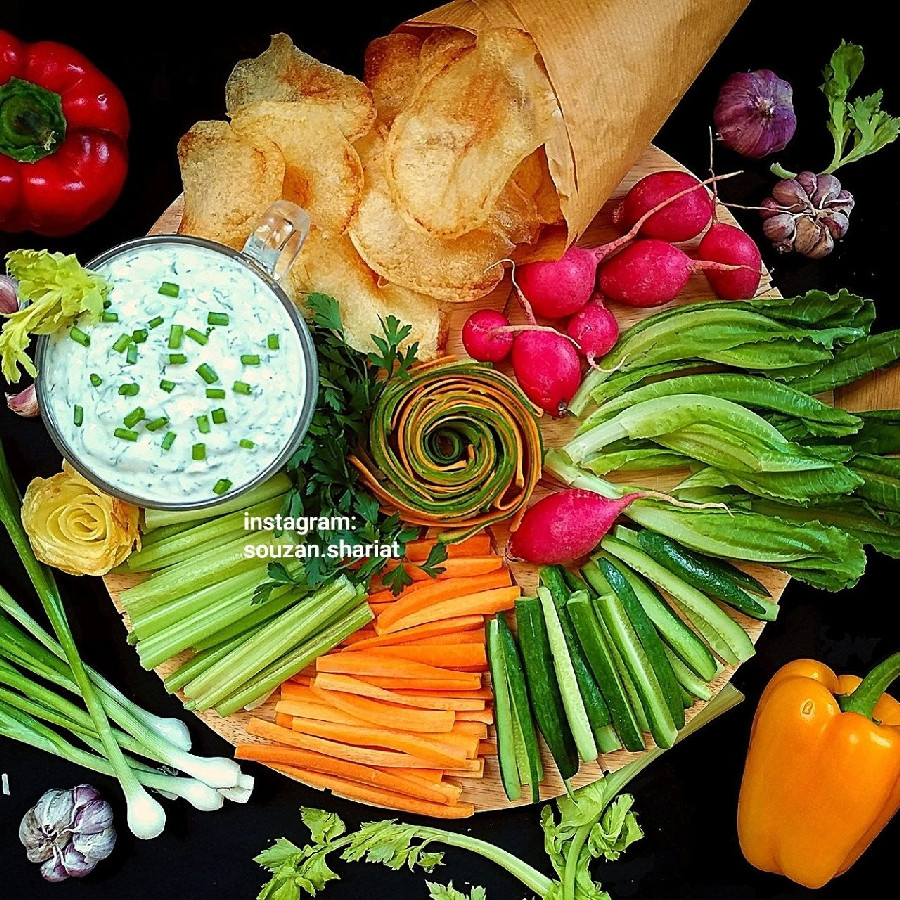 عکس یه سینی سبزیجات