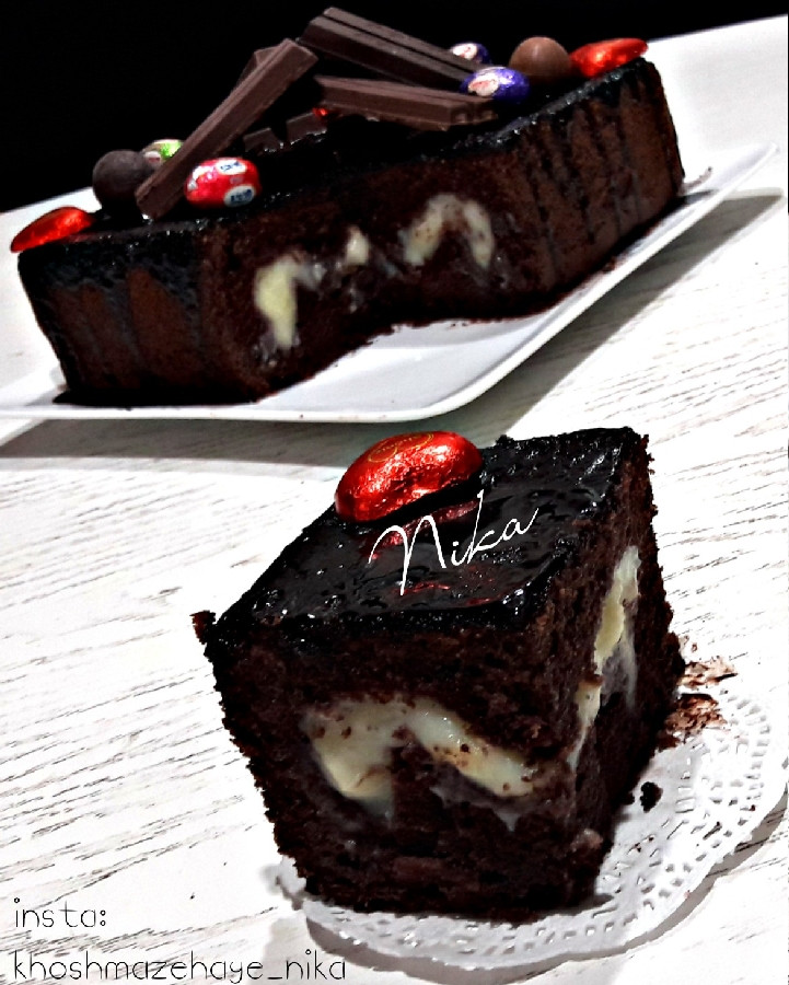 عکس کیک کرمفیل شکلاتی