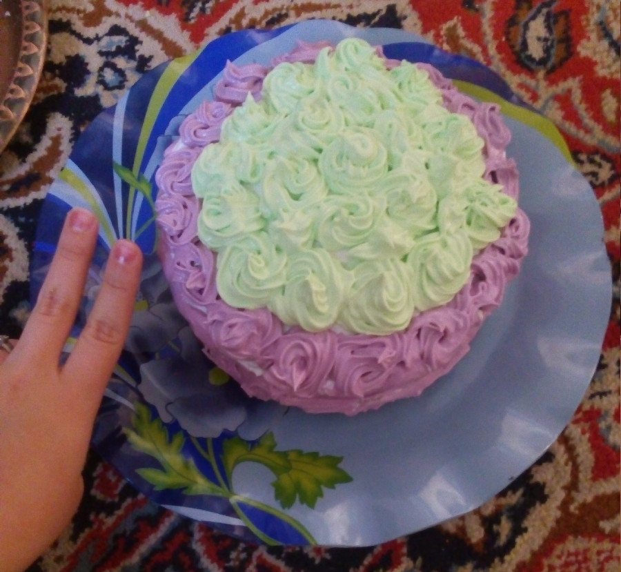عکس اینم از کیک خودم پز واسه تولد دادشم