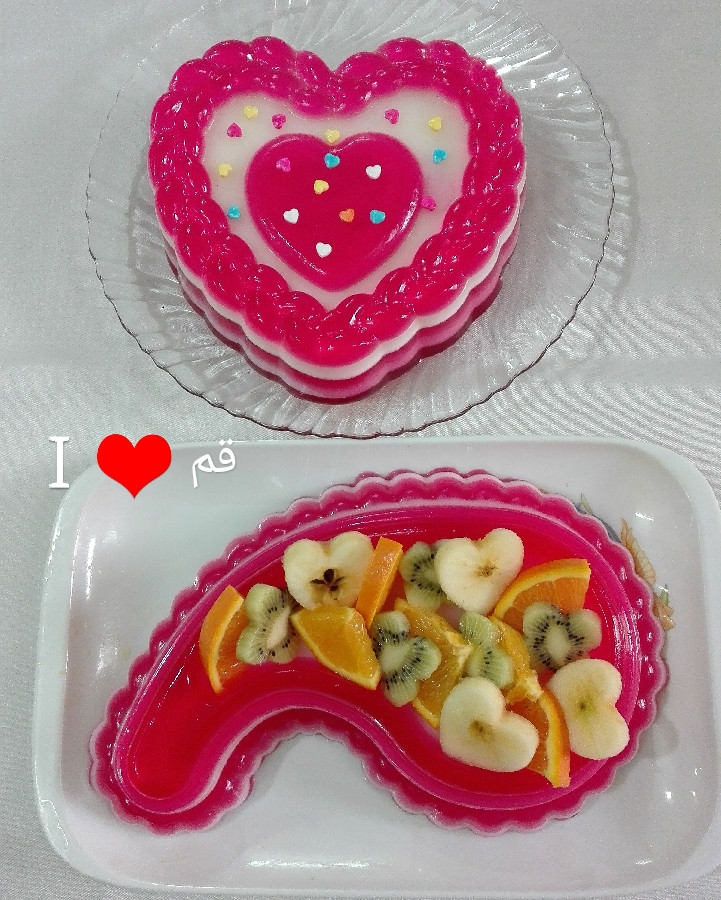 عکس ژله قلب راه راه