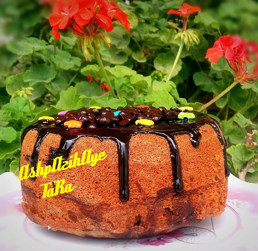 عکس کیک زبرا با شکلات تخته ای