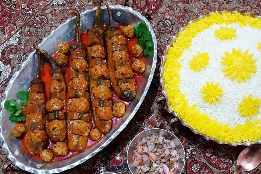 عکس بادمجون شکم پر شام امشب ???