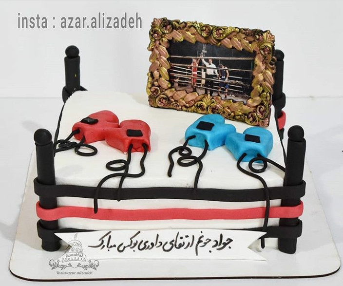 عکس کیک با تم بوکس