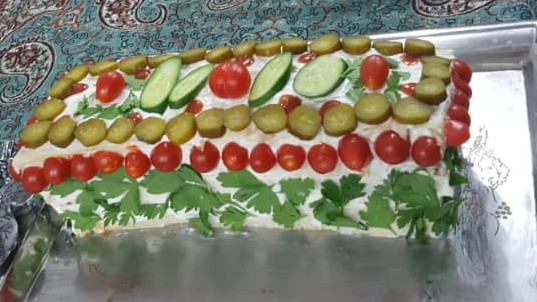 عکس کیک ساندویچ نهار سوئدی