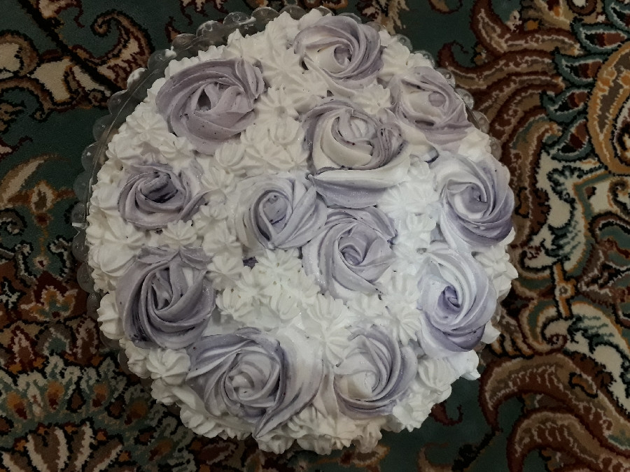 کیک با فیلینگ موز