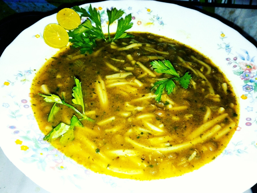 سوپ عدس ورشته