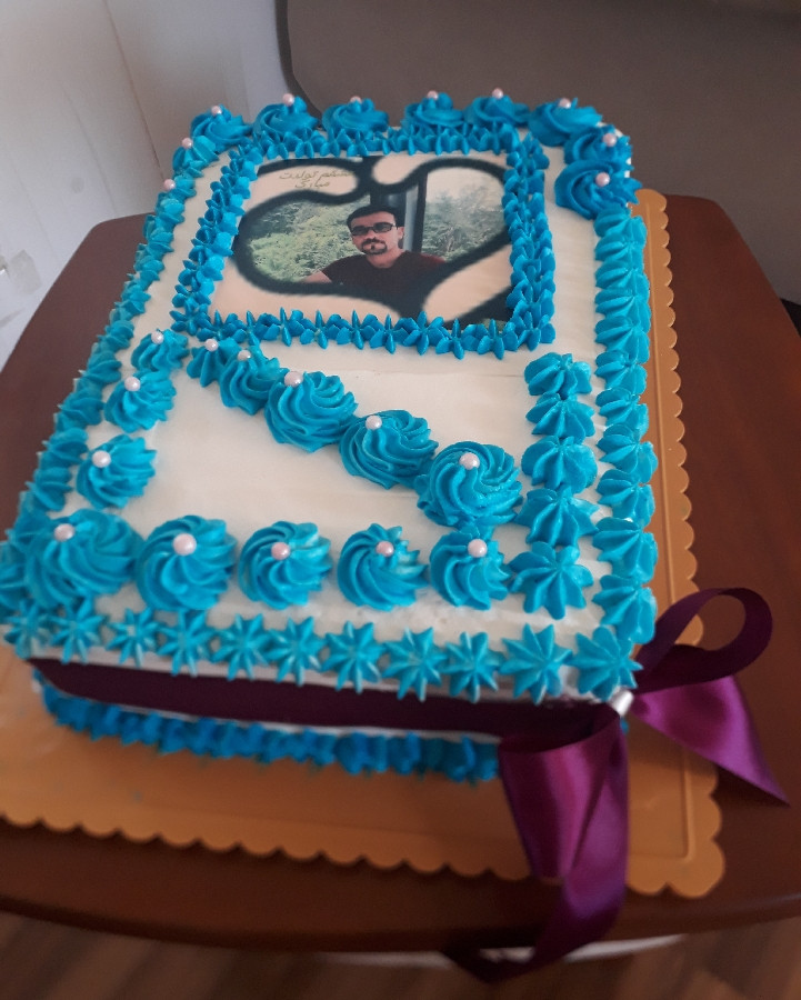 عکس کیک تولد همسرم که خودم درست کردم?