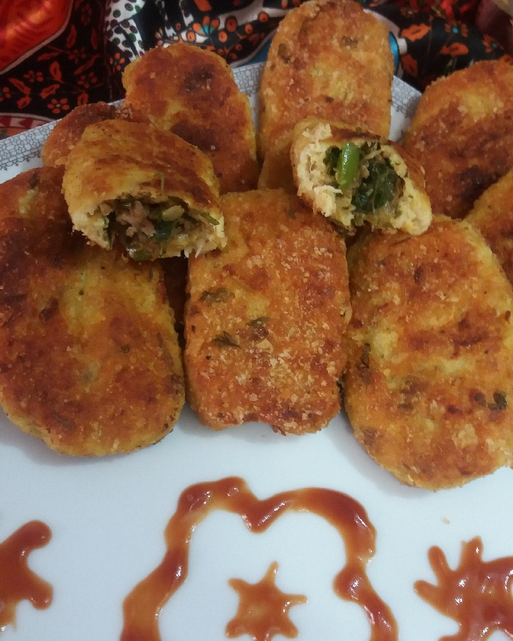 عکس ناگت‌مرغ‌مغزدار(من‌درآوری)