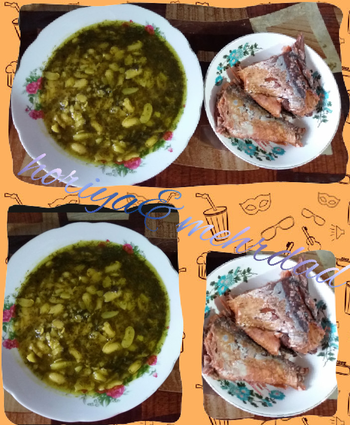 عکس خورش باقلا قاتق و ماهی شور