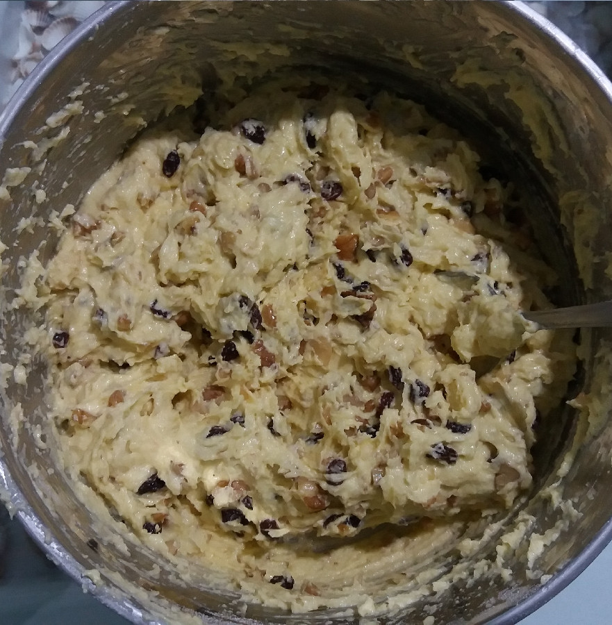 عکس کوکی سیب و گردو و کشمش
