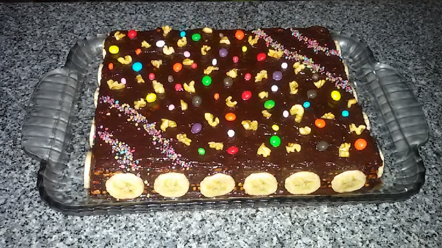 عکس کیک یخچالی با روکش شکلات