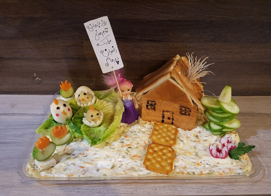 عکس کلبه با الویه برای روز جهانی تخم مرغ