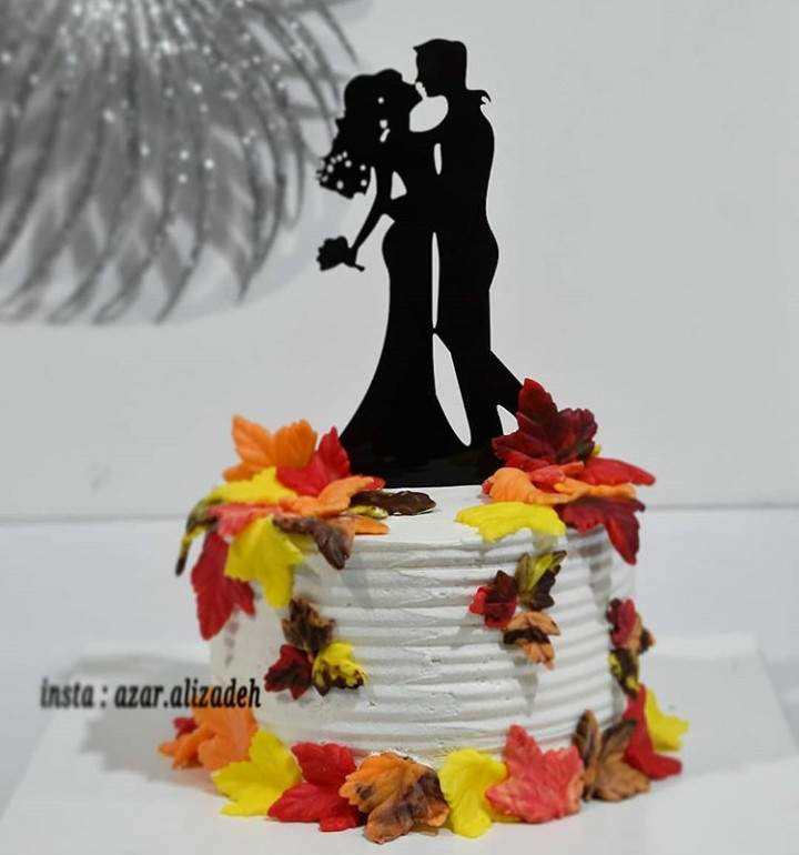 عکس کیک سالگرد ازدواج پاییزی