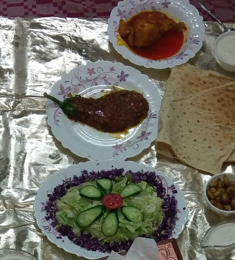 عکس اینم بادمجان و مرغ من