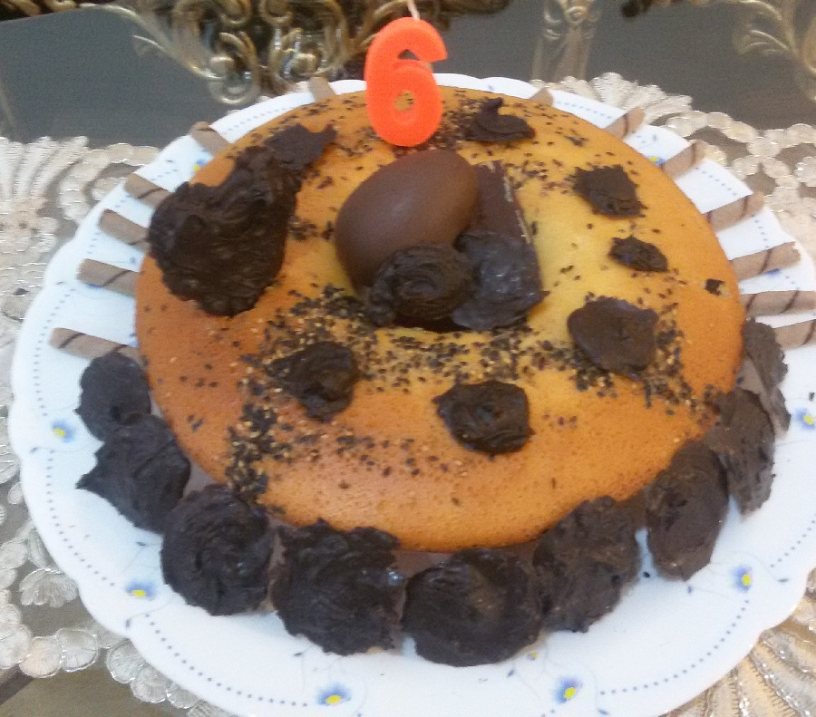 عکس کیک تولد دختر گلم که با هم درست کردیم