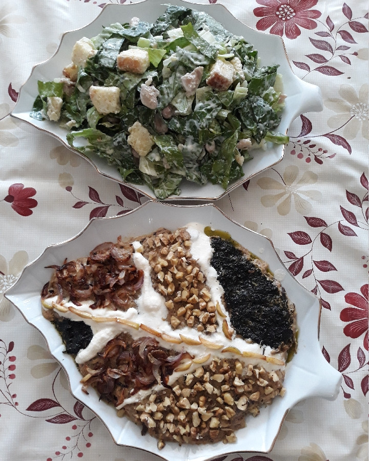 عکس سالادسزار_کشک بادمجان هوسانه بچه هام