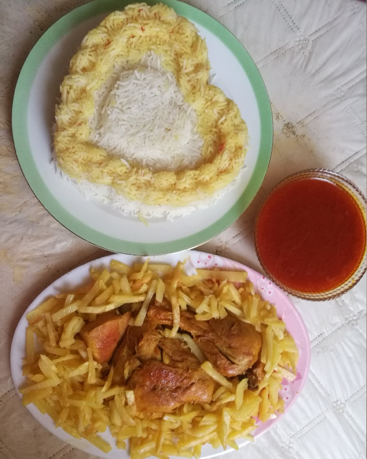 عکس پلو مرغ ساده