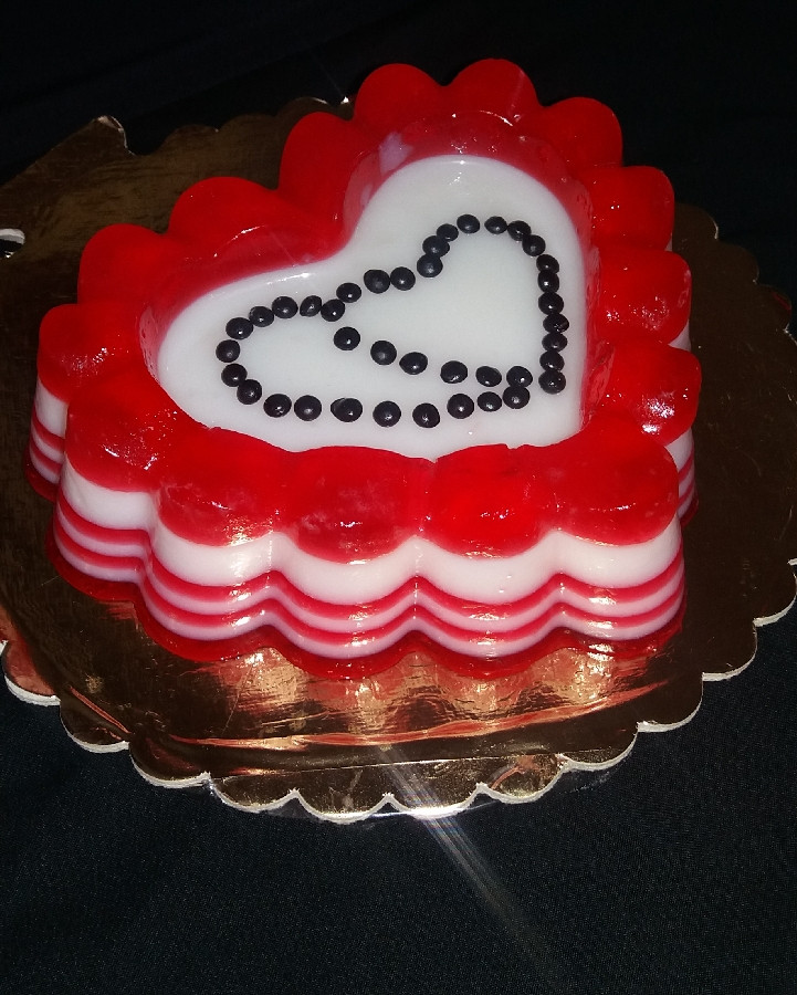 عکس ژله قلب راه راه